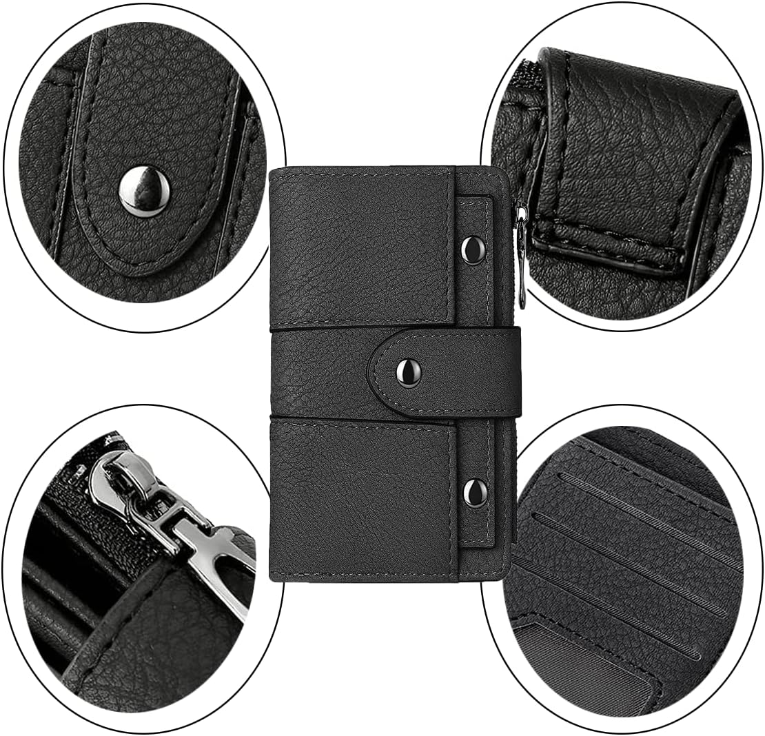 Women's Faux Leather Wallet Light Grey Coin Purse Card Holder V1258-DP02-BOL-634