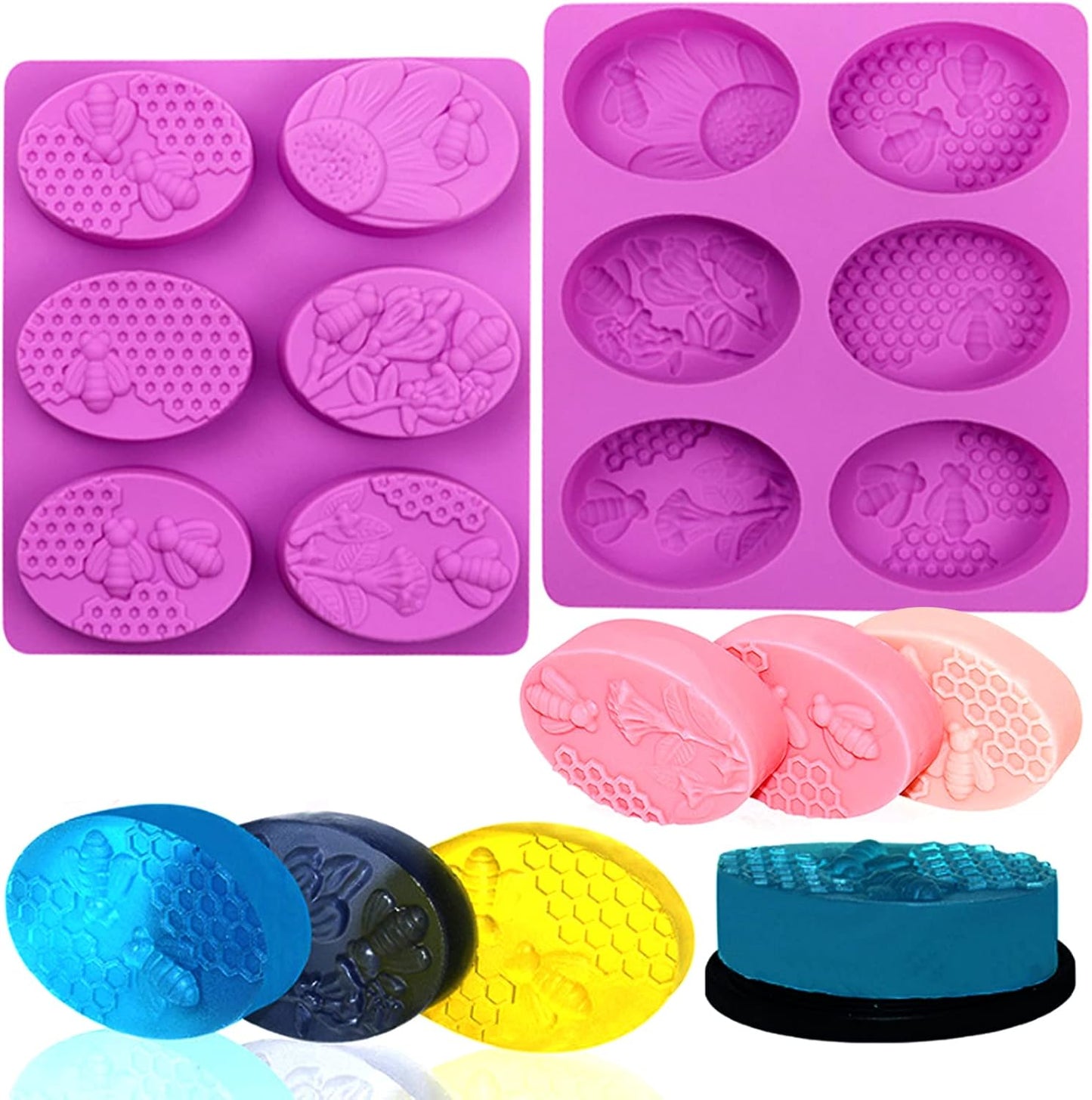 Silicone Molds for Making Candles and Soap - Purple - 2 Pieces V1258-DP02-BOL-639