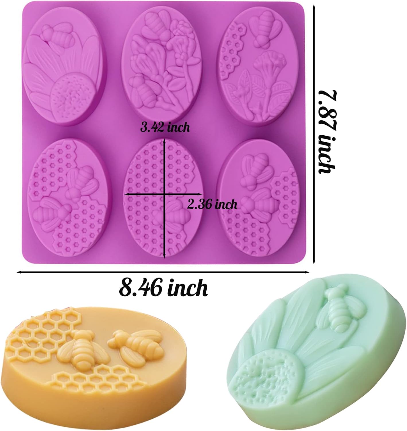 Silicone Molds for Making Candles and Soap - Purple - 2 Pieces V1258-DP02-BOL-639