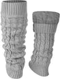 Women's Light Grey Leg Warmers 2 Pairs Warm Soft Comfortable Winter Accessory V1258-DP02-BOL-640