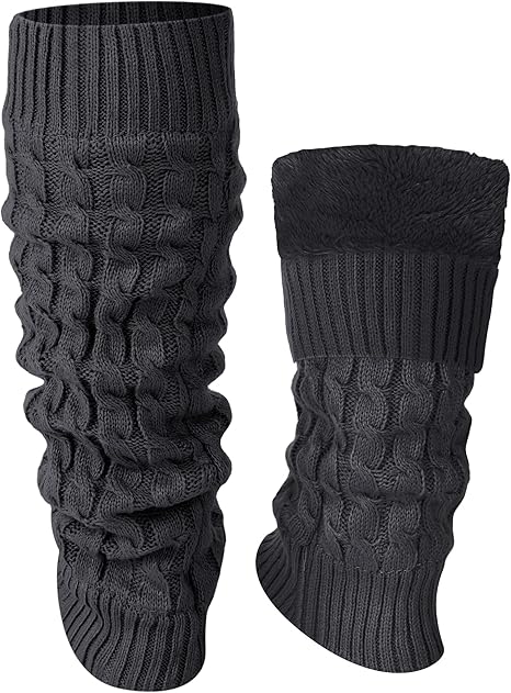 Women's Leg Warmers Warm Dark Grey 2 Pairs V1258-DP02-BOL-642