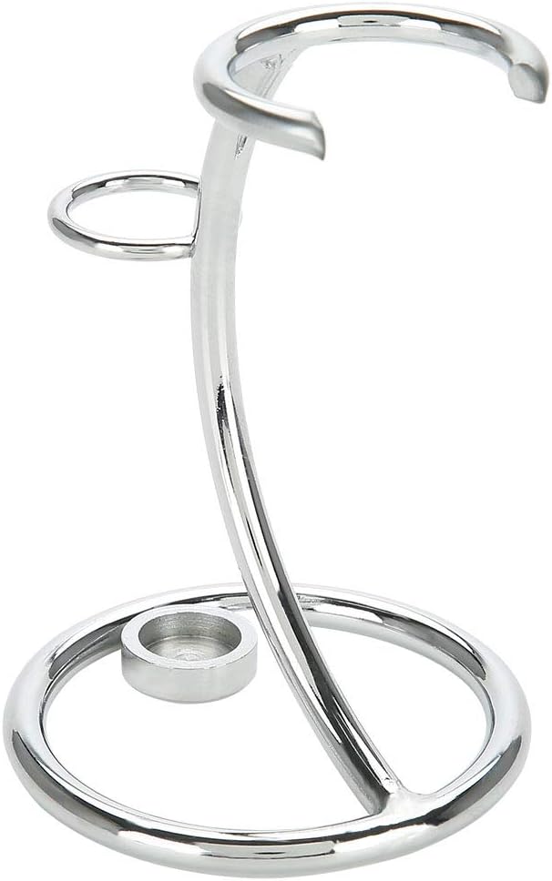 Men's Stainless Steel Silver Razor Holder - Shaving Brush Stand V1258-DP02-BOL-644