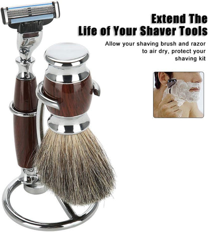 Men's Stainless Steel Silver Razor Holder - Shaving Brush Stand V1258-DP02-BOL-644