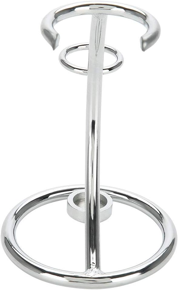 Men's Stainless Steel Silver Razor Holder - Shaving Brush Stand V1258-DP02-BOL-644