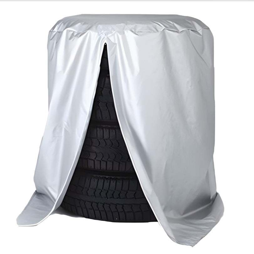 4-Piece Silver Waterproof Winter/Summer Car Tyre Covers - 73cm x 110cm V1258-DP02-BOL-646