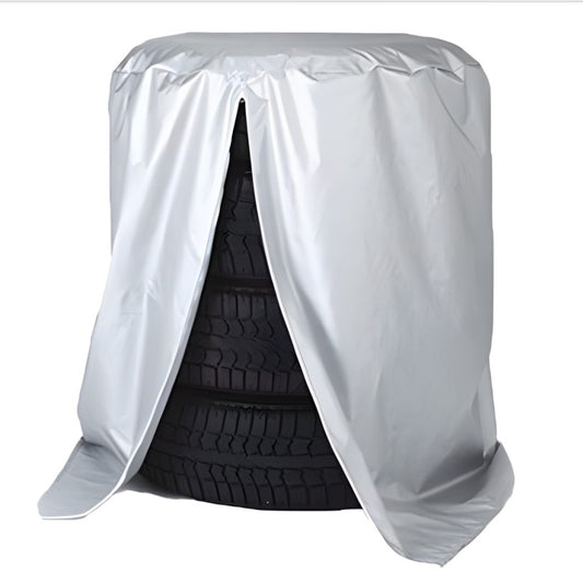 4-Piece Silver Waterproof Winter/Summer Car Tyre Covers - 73cm x 110cm V1258-DP02-BOL-646