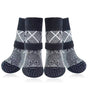 Non-Slip Dog Boots 4 Pack XS Grey Elastic Waterproof Pet Paw Protectors for Muddy Surfaces V1258-DP02-BOL-650