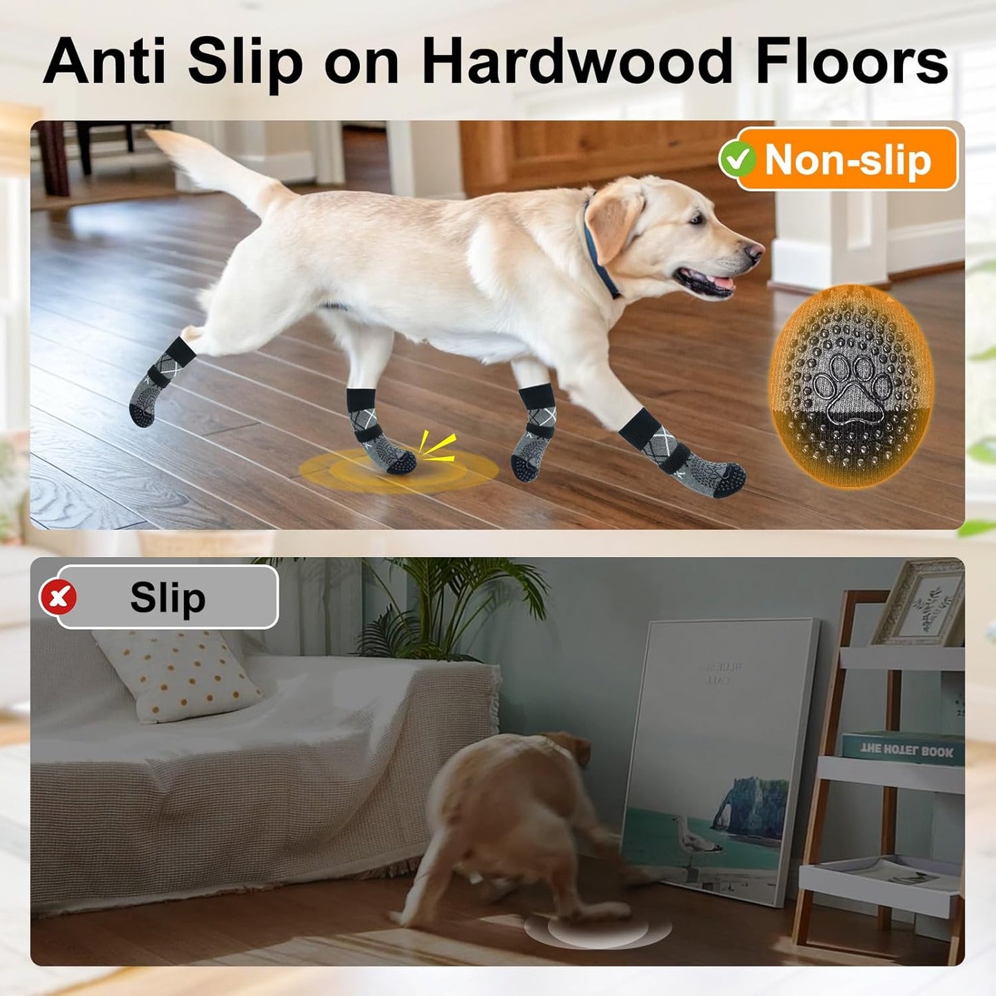 Non-Slip Dog Boots 4 Pack XS Grey Elastic Waterproof Pet Paw Protectors for Muddy Surfaces V1258-DP02-BOL-650