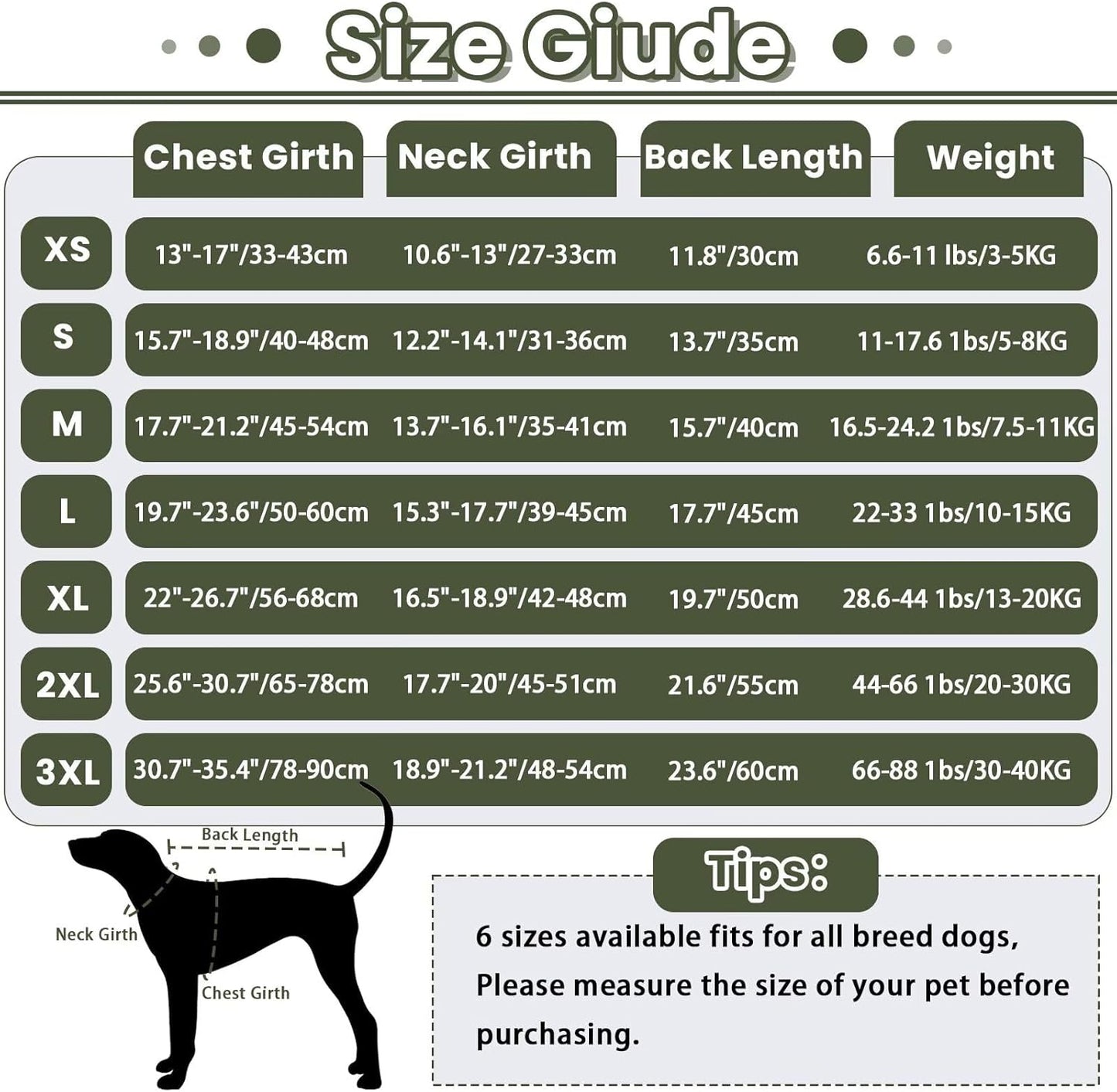 Winter Dog Coat - Soft Adjustable Bodywarmer - Warm - Size M - Military Green V1258-DP02-BOL-662