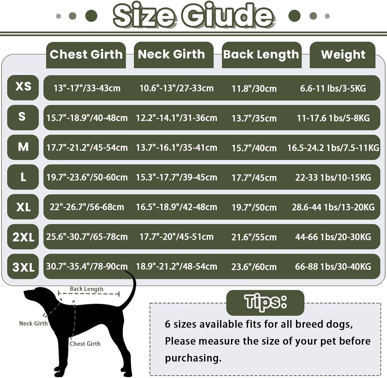 Winter Dog Coat - Soft Adjustable Bodywarmer - Warm - Size M - Military Green V1258-DP02-BOL-662
