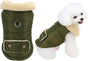 XL Military Green Winter Dog Coat Warm Pet Jacket for Cold Weather V1258-DP02-BOL-667