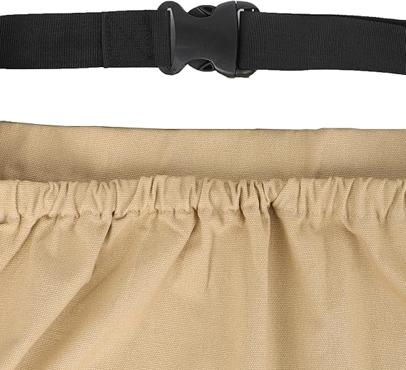 Adjustable Garden Apron with Pockets - Reusable Harvest Pouch for Fruit Picking - Portable Khaki Garden Tool V1258-DP02-BOL-669