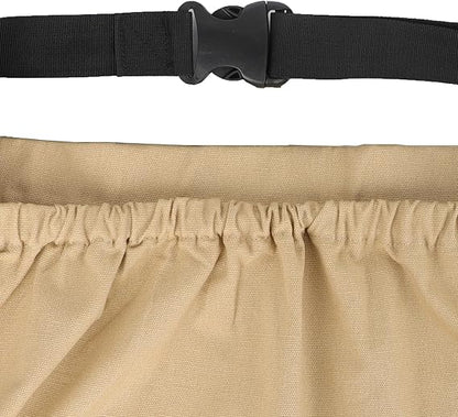 Adjustable Garden Apron with Pockets - Reusable Harvest Pouch for Fruit Picking - Portable Khaki Garden Tool V1258-DP02-BOL-669