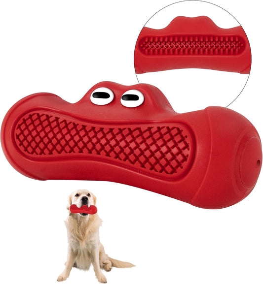 Red Indestructible Dog Chew Toy - Chew Stick for Medium and Large Dogs - Promotes Dental Care and Teeth V1258-DP02-BOL-67