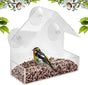 Transparent Bird Feeder Window Mount 15x6x15cm Practical Hanging Bird Food Station for Outdoor Use V1258-DP02-BOL-674