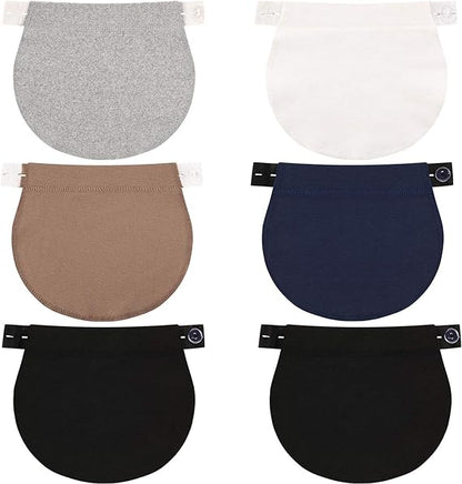Adjustable Elastic Belly Bands 6 Pack - Maternity Support Belts for Pregnant Women - Black Grey White Dark V1258-DP02-BOL-679