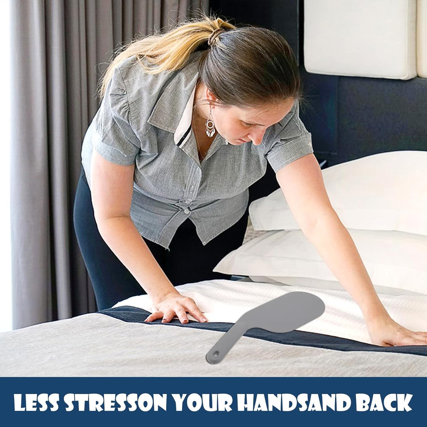 2 Pack 11.8 Inch Bed Sheet Clips Mattress Lifter Tool Durable Bed Making Assistant for Easy Sheet Changing V1258-DP02-BOL-68