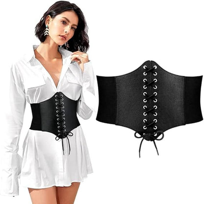 Black Waist Cincher Corset Belt with Broekriemen - 103cm XL - Adjustable Slimming Design V1258-DP02-BOL-684