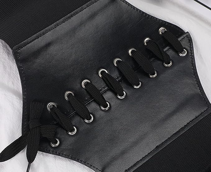 Black Waist Cincher Corset Belt with Broekriemen - 103cm XL - Adjustable Slimming Design V1258-DP02-BOL-684