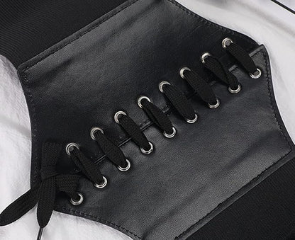 Black Waist Cincher Corset Belt with Broekriemen - 103cm XL - Adjustable Slimming Design V1258-DP02-BOL-684