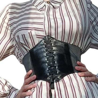 Black Waist Cincher Corset Belt with Broekriemen - 103cm XL - Adjustable Slimming Design V1258-DP02-BOL-684