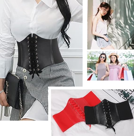 Black Waist Cincher Corset Belt with Broekriemen - 103cm XL - Adjustable Slimming Design V1258-DP02-BOL-684