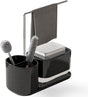 Kitchen Storage Rack with Sink Organizer and Dishcloth Holder - Black V1258-DP02-BOL-685