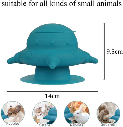 4 Teat Puppy Kitten Feeder Blue for Newborn Pets V1258-DP02-BOL-688