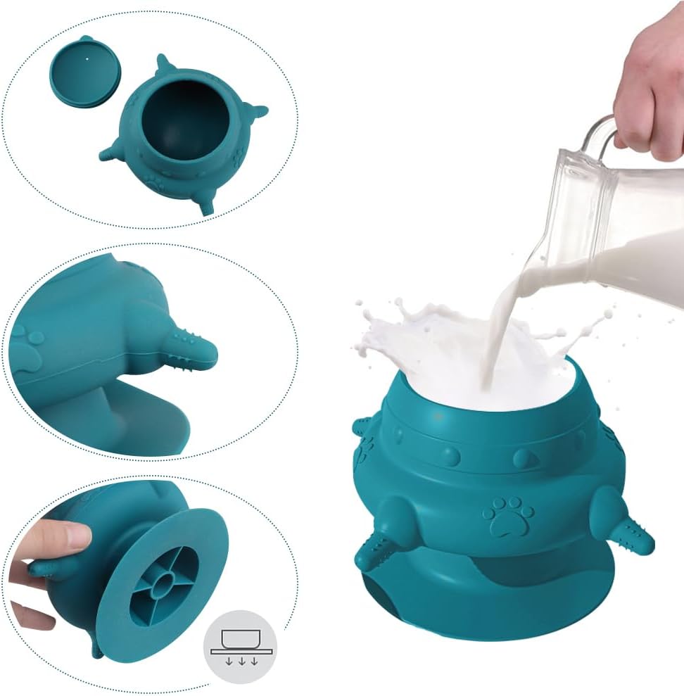 4 Teat Puppy Kitten Feeder Blue for Newborn Pets V1258-DP02-BOL-688