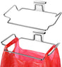 Hanging Trash Bag Holder - Multi-functional Bin Organizer - 23.5x14.5x2.5cm - Silver - 2 Pack V1258-DP02-BOL-689