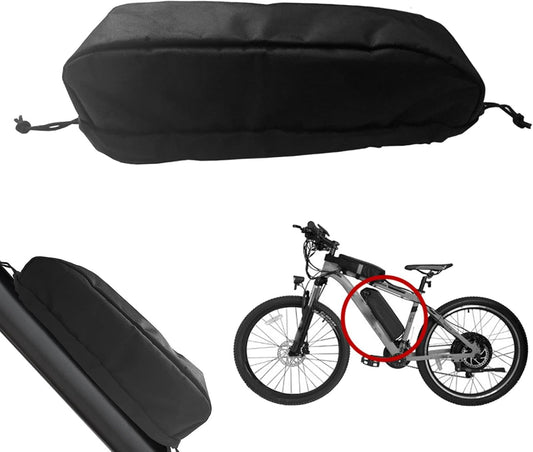 Waterproof Dustproof Bike Battery Cover Bag 37.6x10.5x11.2 cm Black Battery Protective Case V1258-DP02-BOL-694