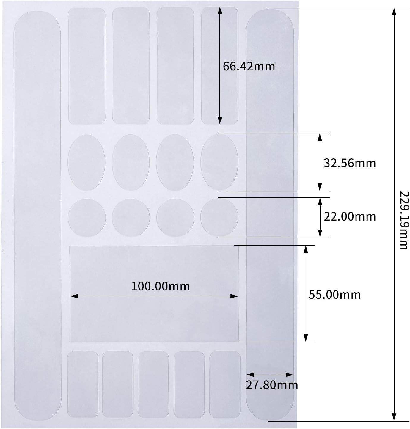 Bike Frame Protection Kit 3 Pieces Clear Anti-Scratch Invisible Protection Film White V1258-DP02-BOL-695