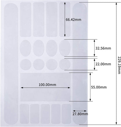 Bike Frame Protection Kit 3 Pieces Clear Anti-Scratch Invisible Protection Film White V1258-DP02-BOL-695