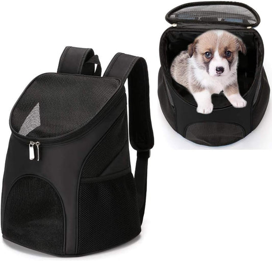 Pet Carrier Backpack for Dogs and Cats Travel Bag up to 8kg 36 x 31 x 45 cm Black V1258-DP02-BOL-698