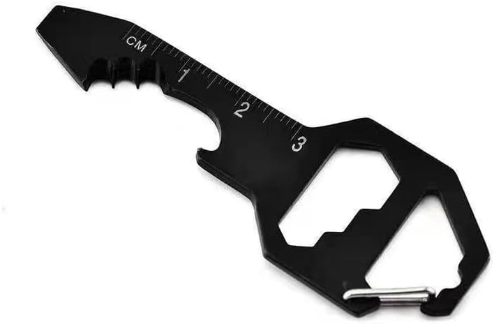 Multifunctional Can Opener Multitool - 1 Piece - Black - Includes Can Opener Hex Key Screwdriver & Ruler - V1258-DP02-BOL-7