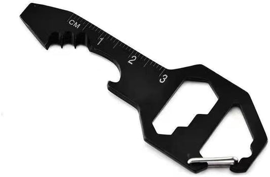 Multifunctional Can Opener Multitool - 1 Piece - Black - Includes Can Opener Hex Key Screwdriver & Ruler - V1258-DP02-BOL-7