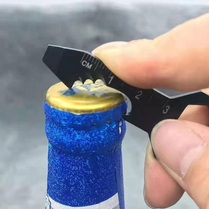 Multifunctional Can Opener Multitool - 1 Piece - Black - Includes Can Opener Hex Key Screwdriver & Ruler - V1258-DP02-BOL-7