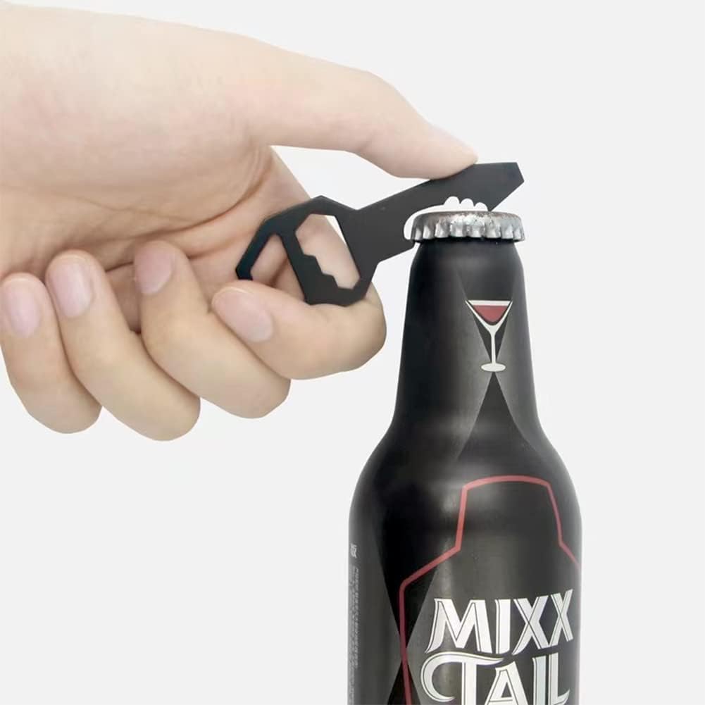 Multifunctional Can Opener Multitool - 1 Piece - Black - Includes Can Opener Hex Key Screwdriver & Ruler - V1258-DP02-BOL-7