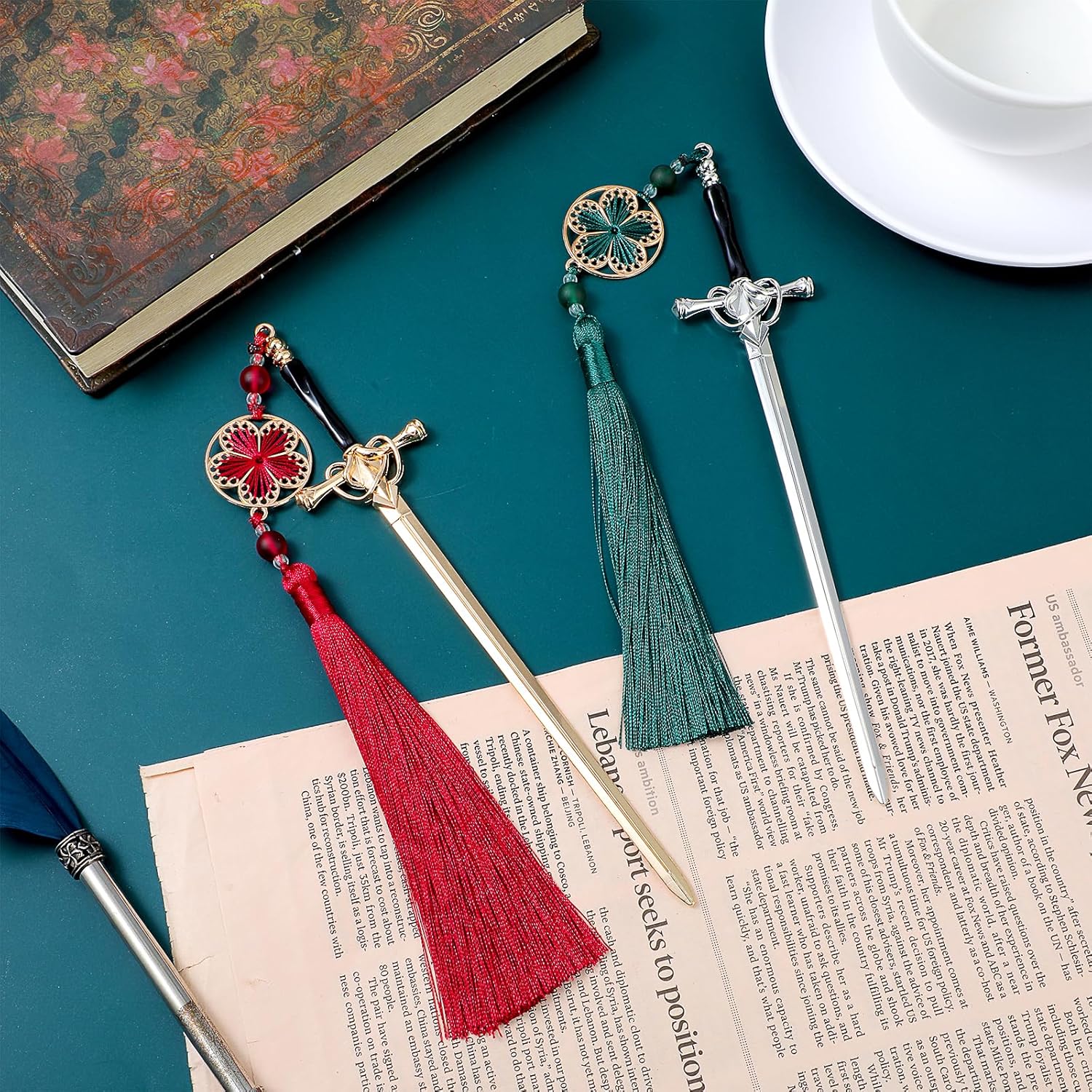 Red and Green Bookmarks 2 Pack Perfect Gift for Book Lovers V1258-DP02-BOL-703