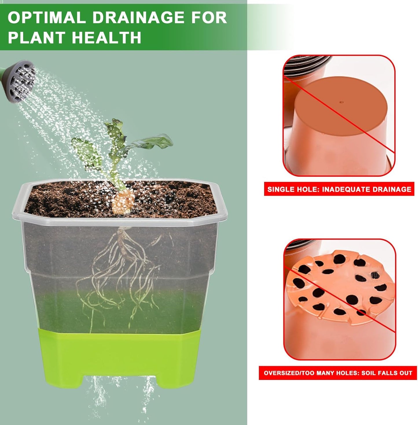 12 Pcs Reusable Green Seedling Starter Pots - Mini Succulent Planters for Seed Germination V1258-DP02-BOL-705