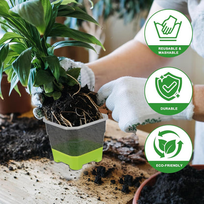 12 Pcs Reusable Green Seedling Starter Pots - Mini Succulent Planters for Seed Germination V1258-DP02-BOL-705