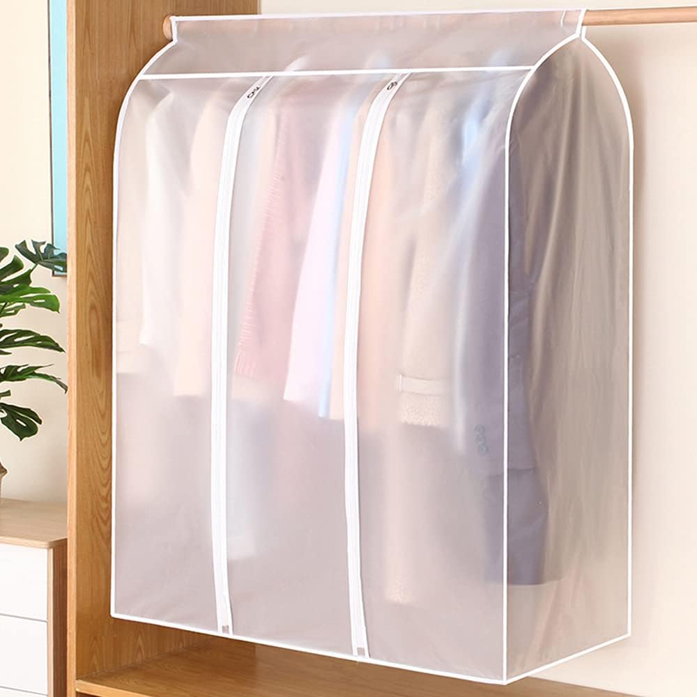 Waterproof Dustproof Clothes Storage Box Transparent White Large Capacity 39.3 x 19.7 x 47.2 Inch Clothing V1258-DP02-BOL-708