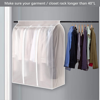 Waterproof Dustproof Clothes Storage Box Transparent White Large Capacity 39.3 x 19.7 x 47.2 Inch Clothing V1258-DP02-BOL-708