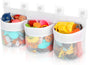Bathroom Storage Bag with Three Compartments - Bath Toy Organizer - 23.8x9.8x4.7 Inch - White V1258-DP02-BOL-709