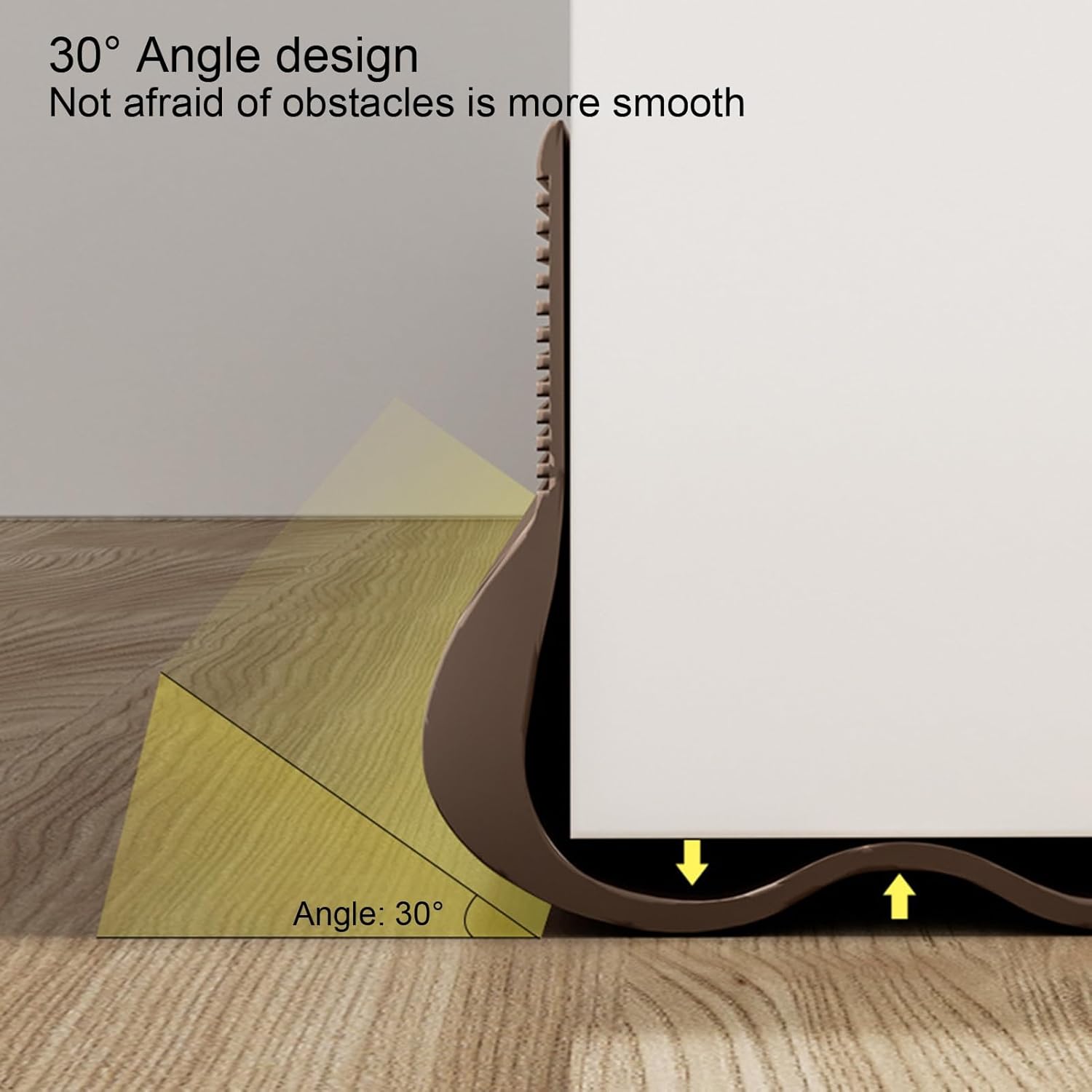 Adjustable Draft Stopper Door Strip Cushion Double Sided Draft Guard Insulation 93cm White V1258-DP02-BOL-711