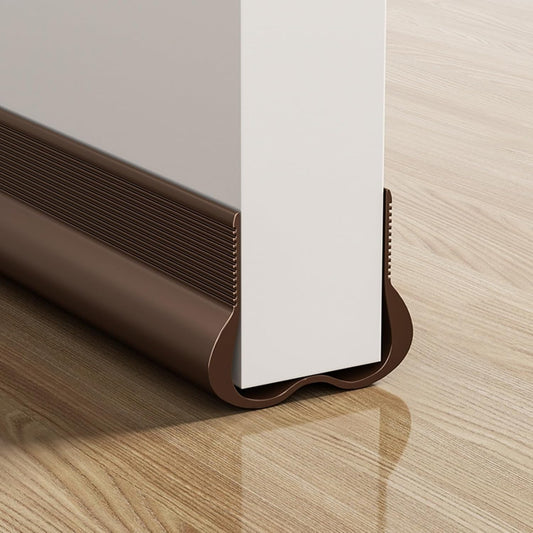 Adjustable Draft Stopper Door Strip Cushion Double Sided Draft Guard Durable Insulation 93cm Brown V1258-DP02-BOL-712