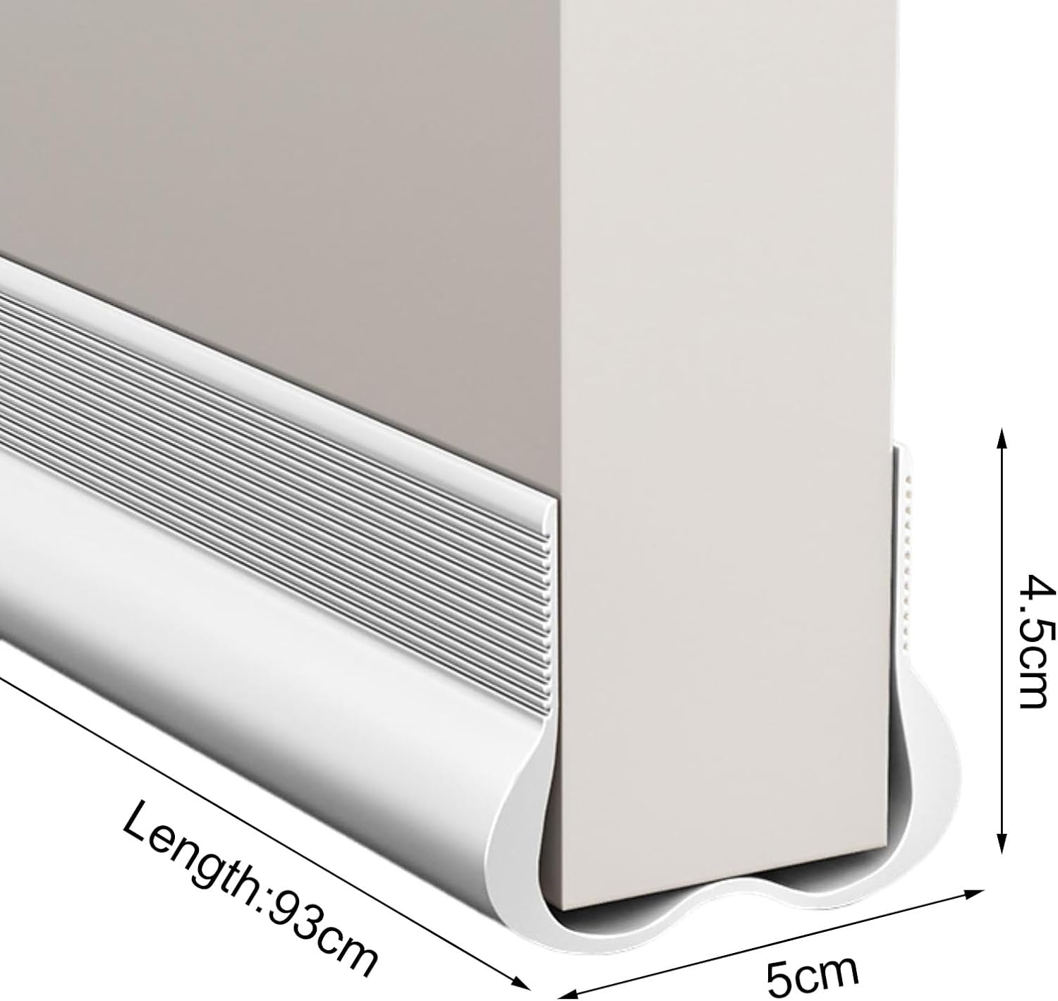 Adjustable Draft Stopper Door Strip Cushion Double Sided Draft Guard Durable Insulation 93cm Brown V1258-DP02-BOL-712