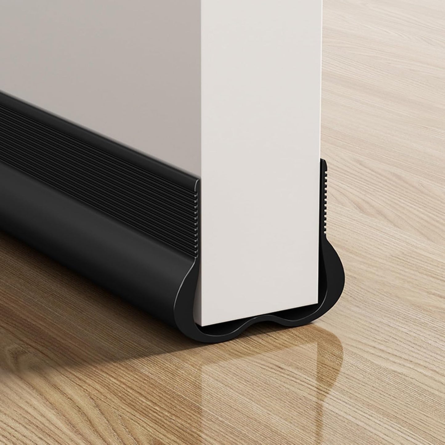 Adjustable Door Draft Stopper - Draft Strip Cushion - Double Sided Insulation - 93cm Black - Durable V1258-DP02-BOL-713