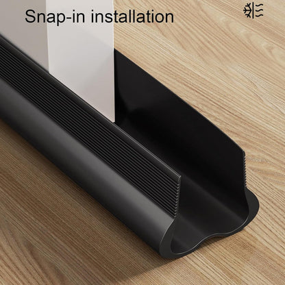 Adjustable Door Draft Stopper - Draft Strip Cushion - Double Sided Insulation - 93cm Black - Durable V1258-DP02-BOL-713