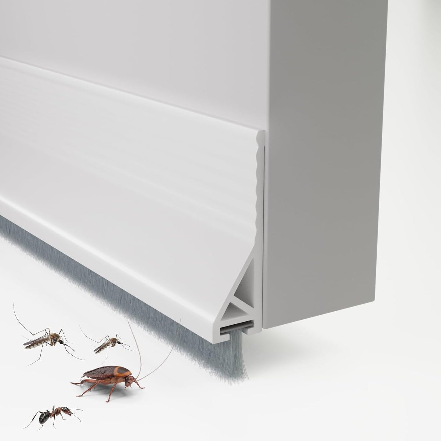 Adjustable Door Draft Stopper Self-Adhesive Weatherstrip Windproof 39 Inch White 1 Piece V1258-DP02-BOL-714